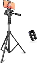 Aureday 67" Phone Tripod&Camera Stand, Selfie Stick Tripod with Remote and Phone Holder, Perfect for Selfies/Video Recording/Vlogging/Live Streaming