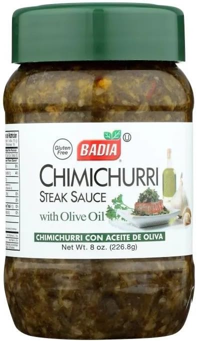 Badia Chimichurri Steak Sauce with Olive Oil 226.8g | PACK OF 1 | Gluten Free.
