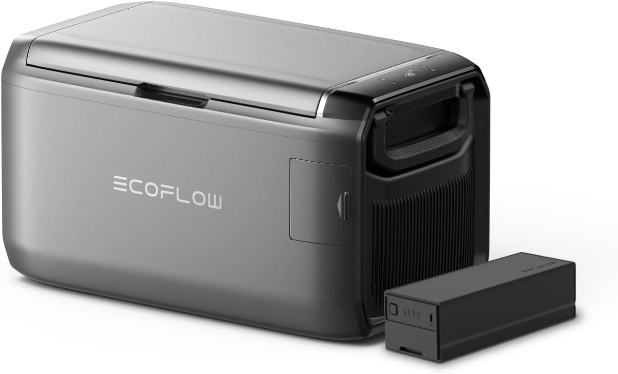 EF ECOFLOW 35L Portable Fridge Freezer, 298Wh Battery, AC/Solar/Car Powered