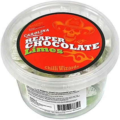 Carolina Reaper Chilli Chocolate Limes - 200g Tub