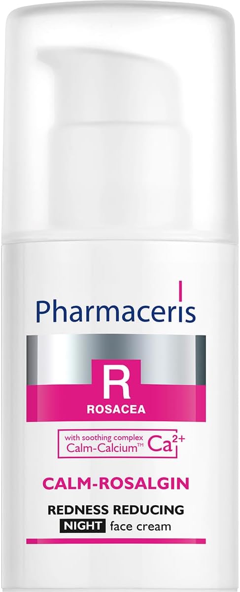 Pharmaceris R Rosacea Cream, Calm-Rosalgin Redness Reducing Night Cream with soothing Calm-Calcium Ca2+ complex - 30 ml