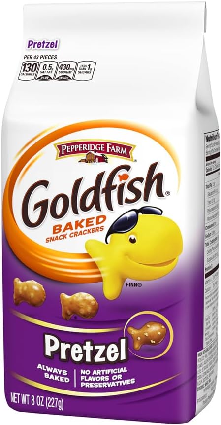 Pepperidge Farm Goldfish, Pretzel, 8-ounce bag (pack of 6)