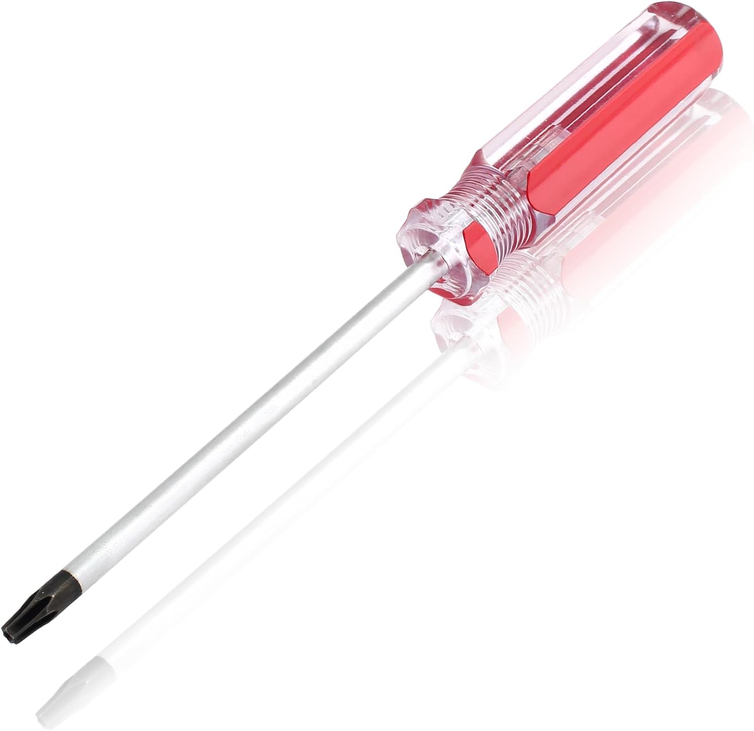 Bonsicoky T15 Torx Security Screwdriver with Magnetic Tip Plastic Grip, Torx Screwdriver for Computer Repairing, Home Appliances(Red, 178mm/ 7")