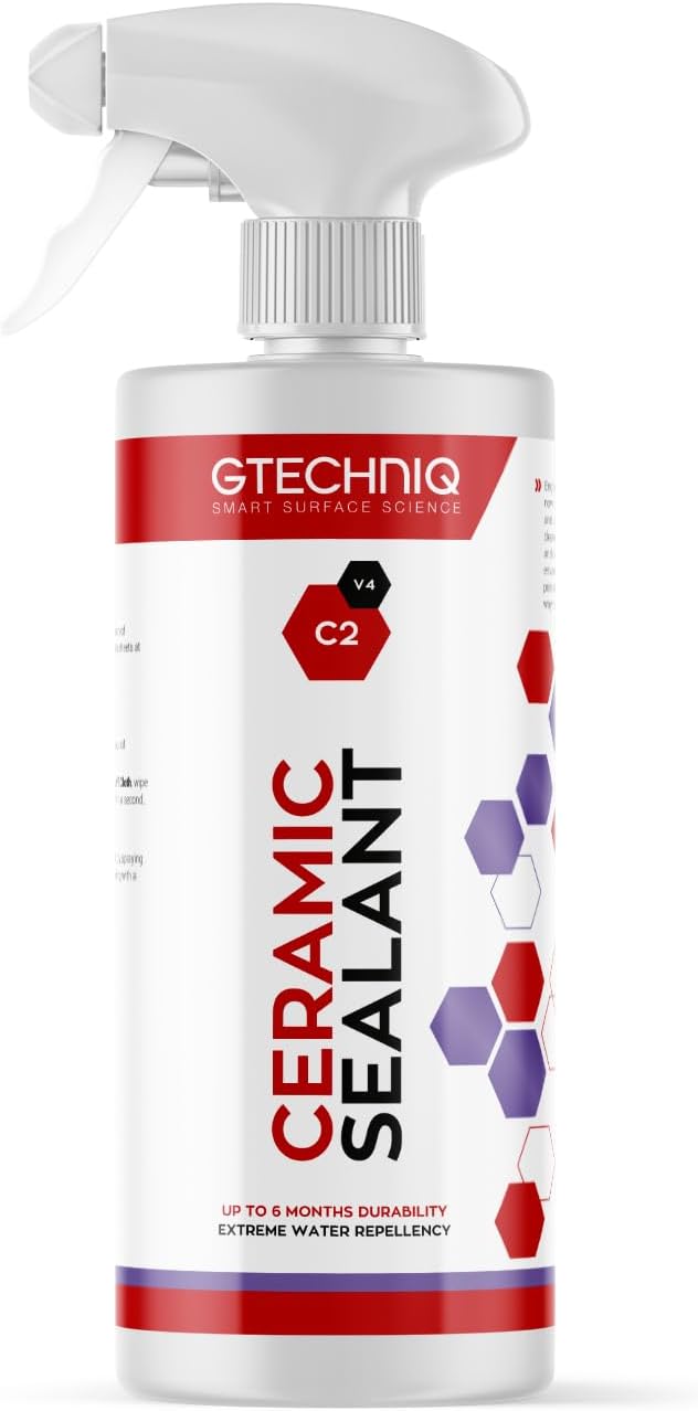 Gtechniq C2 Ceramic Sealant for Cars, Protect Car Paintwork, Trim, Tyres and Windows, High Shine, Easy to Apply - 500ml (Sufficient for 2-3 Large Cars)