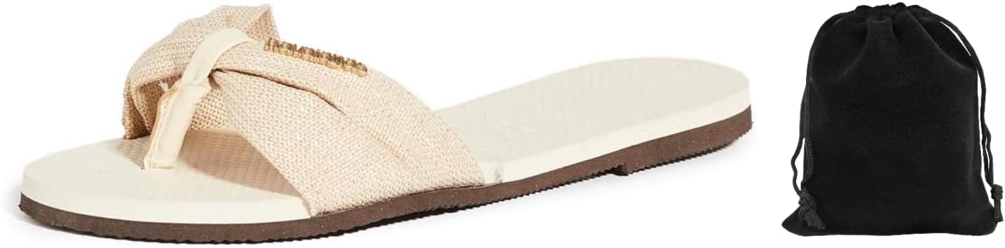 Havaianas Women's You St. Tropez Shine Sandals - Stylish, Comfortable, and Durable Flip Flops with Shimmery Lurex Straps, Perfect for Beach, Casual, and Everyday Wear, Size 11/12W, Includes Velvet Pouch
