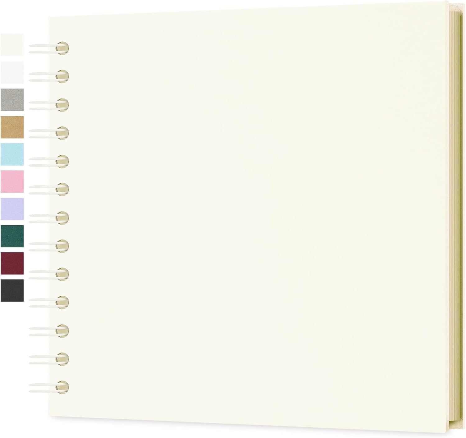 DIY Scrapbook Album, Personalised Wedding Guest Book & Memory Album for Family Photos, Birthdays & Travel, 18x18 cm Hardcover Kraft Paper, 20 Sheets (40 Pages), Beige