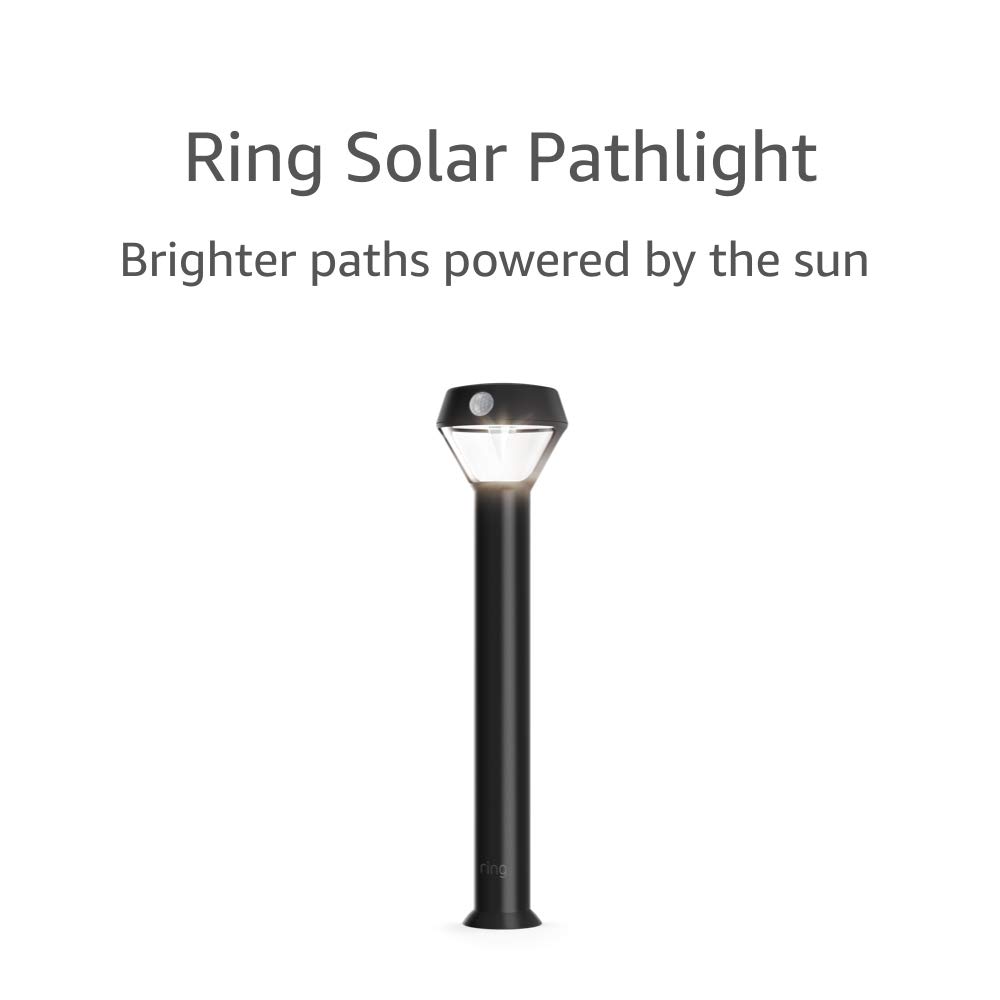 Ring Solar Pathlight - Outdoor Motion-Sensor Security Light, Black (Bridge required)