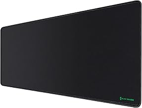 Black Shark Gaming Mouse Pad Desk Mat (31.5” x 11.8” x 0.15”) Mousepad with Superfine Fiber Surface Smooth, Non-Slip Rubber Base, Office Decor for Gamers, Office, Desk Pad Manta P2