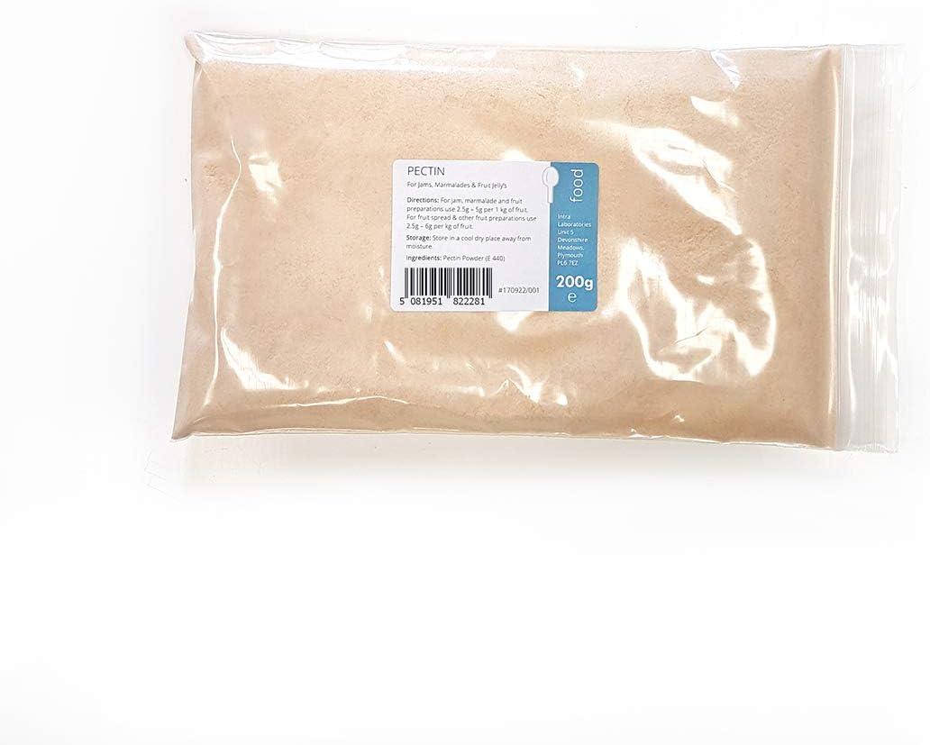 Pectin Powder 200g - Perfect for Jams, Chutneys, Fruit Marmalade, Jelly & Cakes. Pure Food Grade Premium Quality Pectin