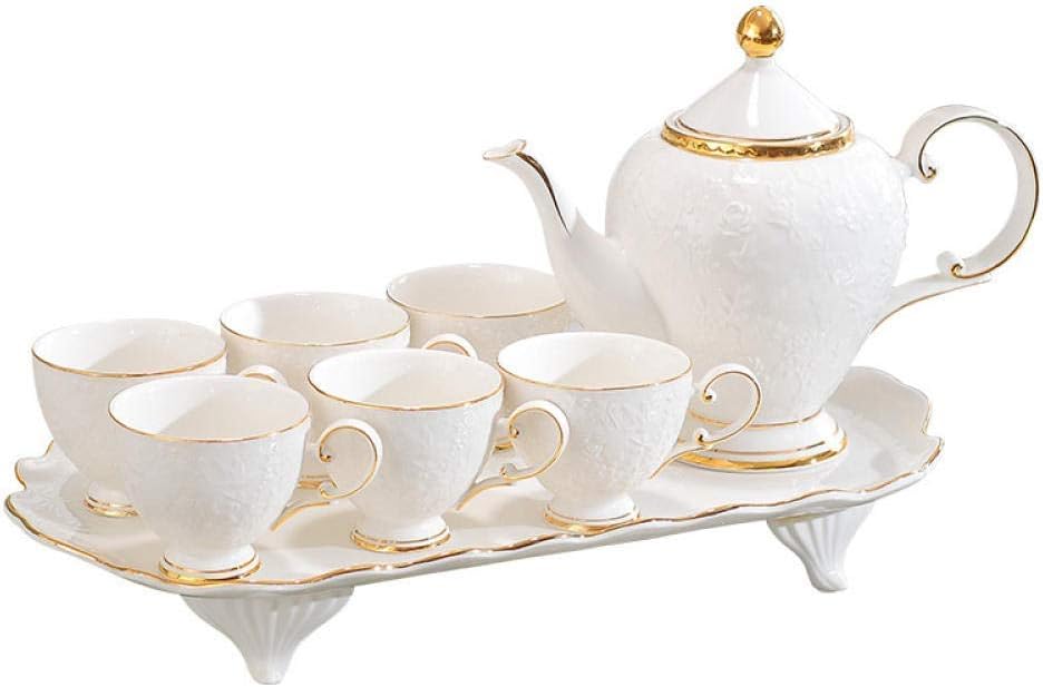 Porcelain Tea Set Afternoon Tea Sets with Afternoon Tea Tea Set Set Household Tray with Living Room Water Cup Teapot Water Set Ceramic,Cooking Dining
