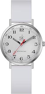 SHENGKE SK Ultra Thin Fashion Sport Sweatproof Women Watch Ladies Watch with Easy Read Dial and Colorful Silicone Band