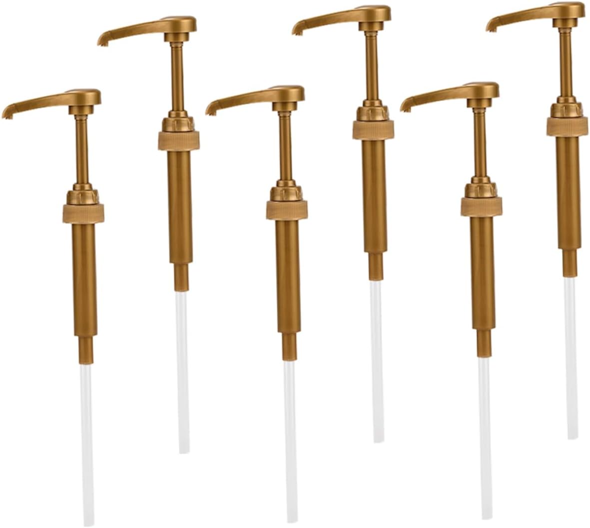 BESTYASH 6Pcs Syrup Pumps for Kitchen Bottles Syrup Dispenser Replacement Control Syrup Amount for Coffee and Dessert Syrups Durable Design