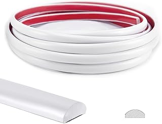 Art3d 10 Ft Peel and Stick Trim for Backsplash Tile Edge, Self-Adhesive Liner for Corner Decor in White,A17981WT