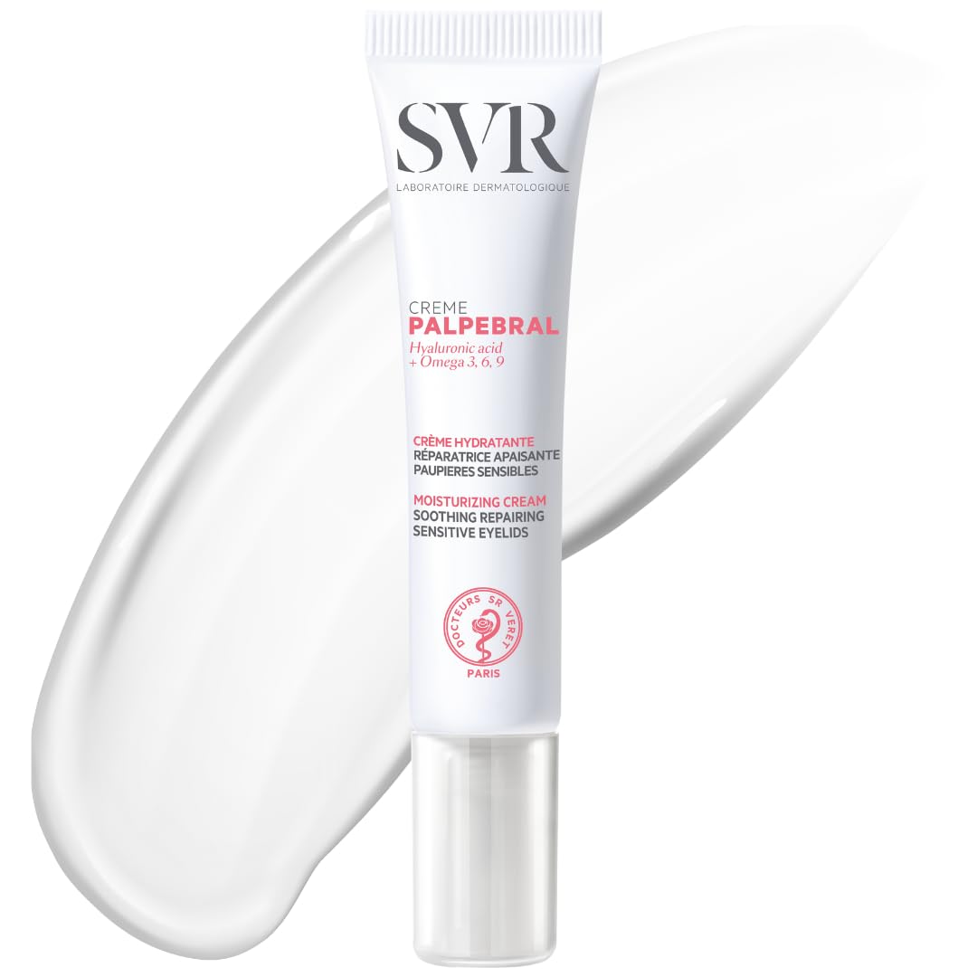 SVR Palpebral Eye Cream. Hyaluronic Acid & Shea Butter Ultra-Soothing for Extremely Dry, Itchy & Sensitive Skin Prone to Irritations. Steroid & Fragrance-free Formula, Non-comedogenic. 0.5 fl.oz