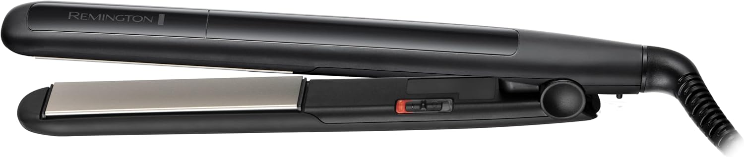 Remington Slim Hair Straightener with Ceramic coating - 110mm floating plates, 215°C, Fast 30 second heat up, Worldwide voltage for travel, Auto shut off, S1370