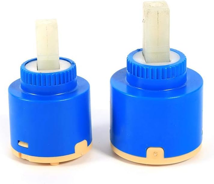 Ceramic Disc Cartridge,35/40mm Ceramic Cartridge Water Mixer Tap Inner Control Faucet Valve PP Plastic Blue Practical(40mm)