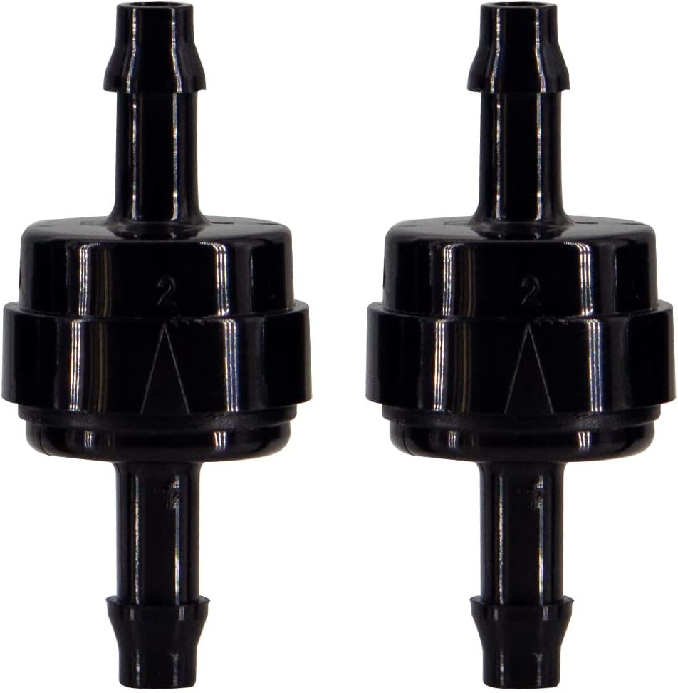 3/16" 4.5mm PA66 Automotive Fuel Line One Way Vacuum Check Valve 2PSC | Car Oil Line Oil Pump Hose Barb Viton, High Temperature Corrosion Resistance, for Air Water Liquid, 1/8" 3/16" 1/4" 5/16"