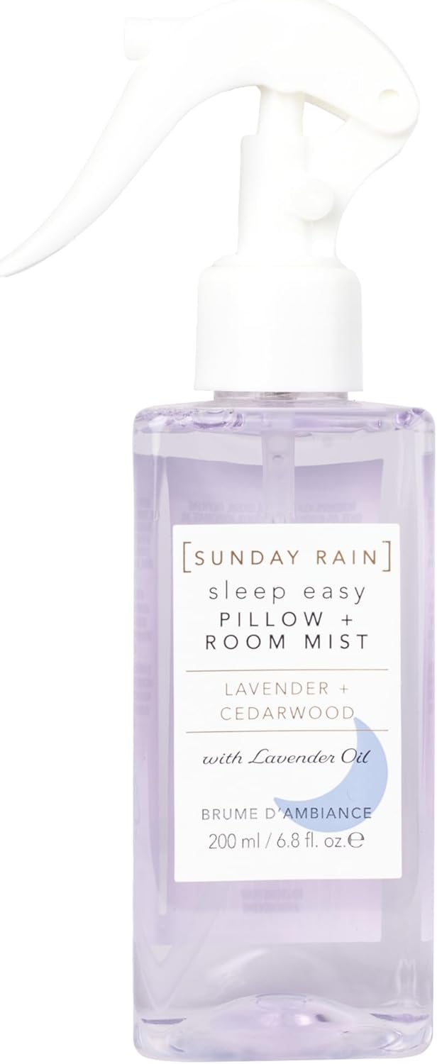 Sunday Rain Sleep Easy Luxury Relaxing Soothing Pillow and Room Mist Spray with Lavender and Cedarwood, 200ml
