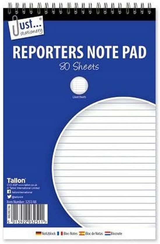 160 Pages/80 Sheets Reporter Notepad