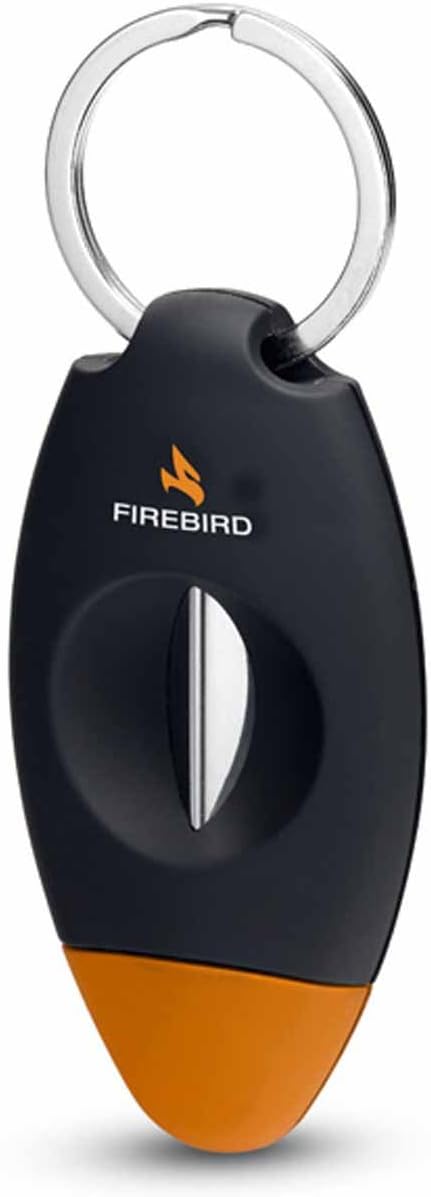 Viper V-Cut 60 Ring Gauge Single Action Cigar Cutter Warranty Black Orange