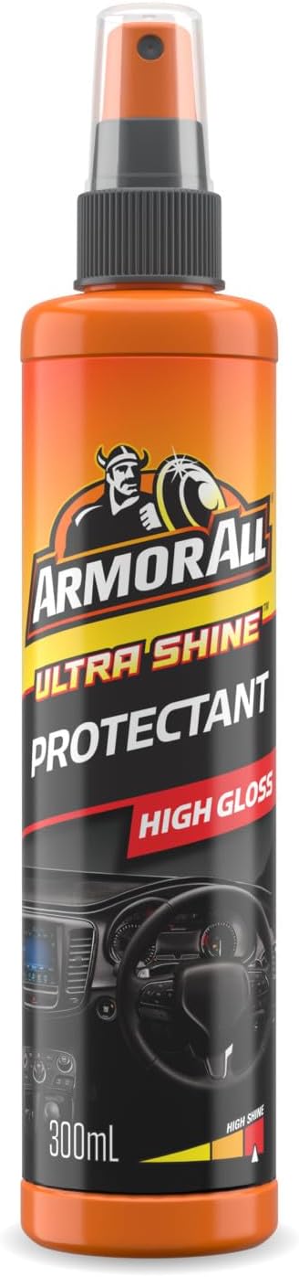 Armor All, Gloss Finish Protectant 300 ml, Cleans and Polishes Dahsboard and Trims, Protects and Restores Surfaces, Suitable for Plastic, Rubber and Vinyl, Ideal for Car Detailing, Made in the UK | Cleans and Polishes Dashboard and Trims, Protects and Restores Surfaces, Suitable for Plastic, Rubber and Vinyl