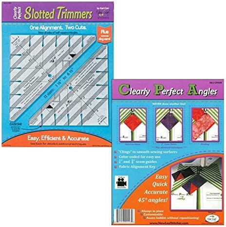 Clearly Perfect Slotted Trimmers Bundled with Clearly Perfect Angle Sewing Template