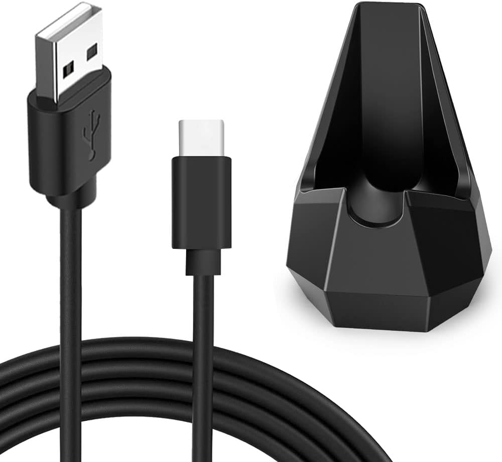 Charger Dock Compatible with Manscaped Lawn Mower 4.0 Trimmer for Men Body Groin Hair, Male Hygiene Electric Razor Clippers Replacement Charging Dock Stand Power Adapter Cable