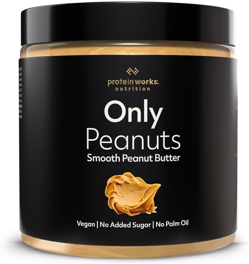 Protein Works - Peanut Butter , All Natural Nut Butter , No Added Sugar , Palm Oil Free , Vegan , Protein Rich Peanut Butter , Smooth , 500g