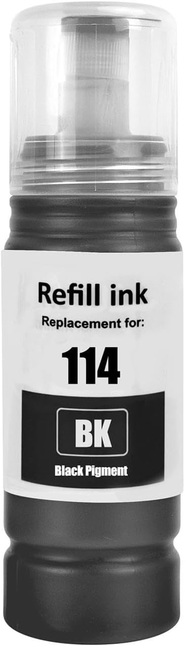 Go Inks Compatible 114Bk Replacement for Epson 114 Black Refill Ink Bottle 70ml for use with Epson EcoTank ET-8500 & ET-8550 printers