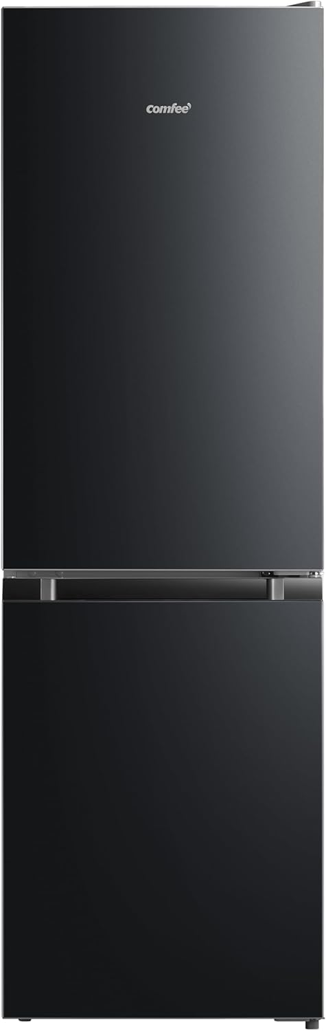 COMFEE' RCB169BL2UK(E) 174 Litre Freestanding Fridge Freezer, Low Frost, Adjustable thermostat, Energy Saving LED lights, Reversible Door Hinge, Low Noise- Black