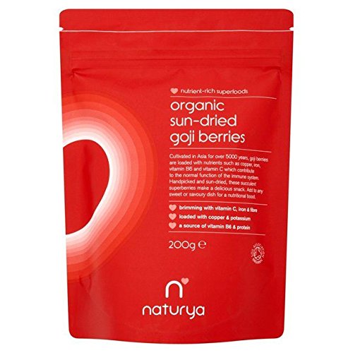 Naturya Organic Sundried Goji Berries - 200g (0.44lbs)