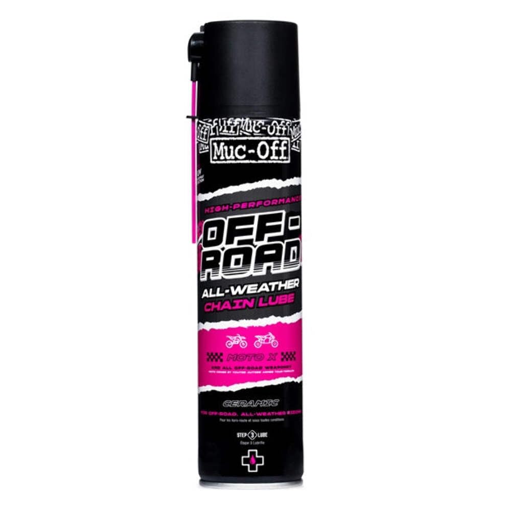 Muc-Off Off-Road Motorcycle Chain Lube, 13.5 fl oz - Motorcycle Chain Lubricant, Chain Wax for All Conditions - Chain Oil for Motocross, MX, Dirt Bike