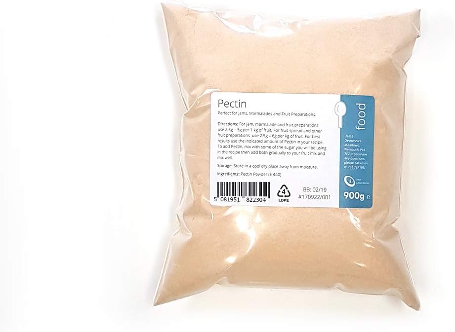 Pectin Powder 900g - Perfect for Jams, Chutneys, Fruit Marmalade, Jelly & Cakes. Pure Food Grade Pectin
