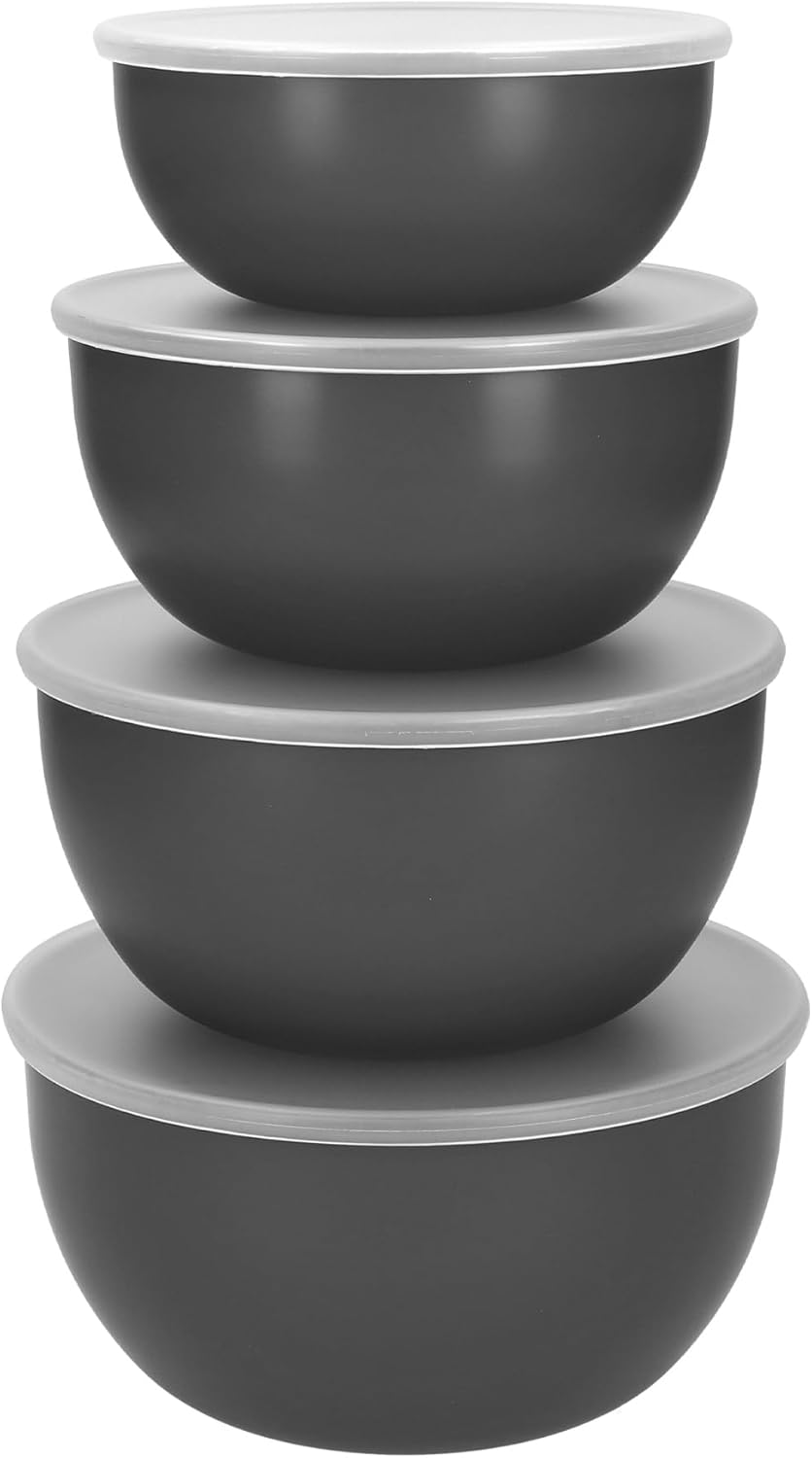 KitchenAid 4pc Meal Prep Bowls Set with Lids - Charcoal Grey