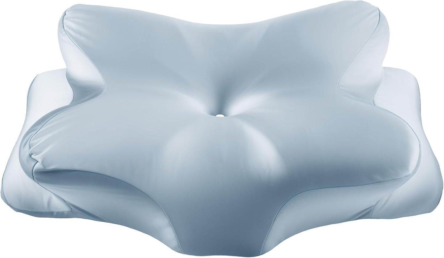 Pillow Case Cover with Zipper, Satin Pillowcase Cover Smooth Pillowcase Comfortable Soft Cervical Neck Pillow Cover Machine Washable for Sleeping Pillowcase (light blue)