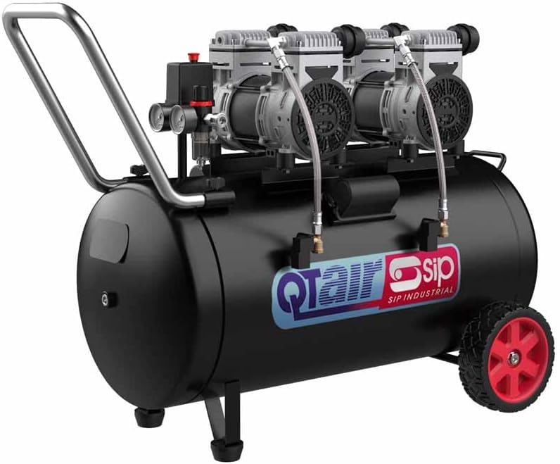 SIP QT 100/10 Low Noise Direct Drive Compressor - L96.7 x W52.8 x H78.5 cm