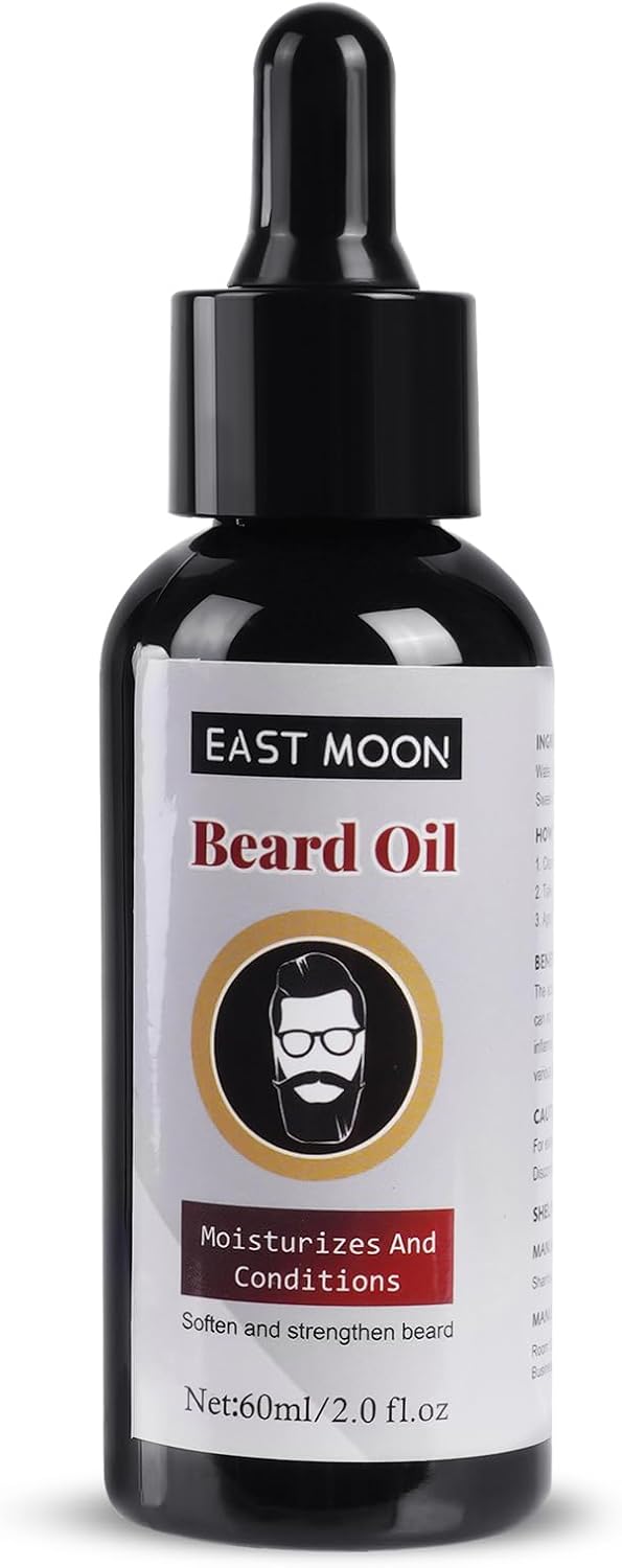 LOPHE Beard Oil for Men, Natural Skincare and Grooming Beard Oil, Non-Greasy Facial Hair Softener & Moisturiser, Beard Conditioner for Beard Growth, Care, Ideal Gifts for Men Dad Boyfriend (60 ml)