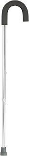 Round Handle Aluminum Walking Cane with Foam Grip, Silver