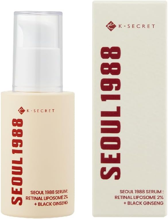 K-SECRET KSECRET SEOUL 1988 Serum : Retinal Liposome 2% + Black Ginseng, 30ml/1.01fl.oz 58% Black Ginseng Extract Retinal serum, Bakuchiol, VitaminC&3Peptides for