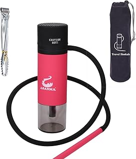 ASANMA Portable Hookah Set, Multi-Purpose Travel Hookah Set With Everything, Mini Hookah Shisha with Wind Cover. Car Hookah Cup, Shisha Hookah, Hooka