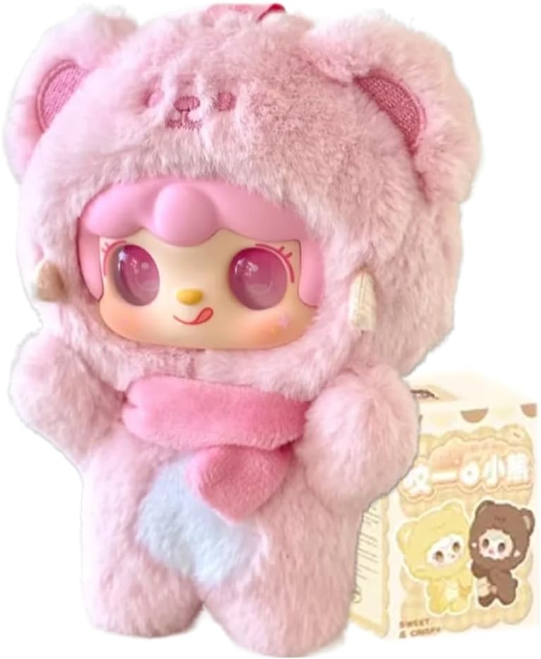 Aven Rabbit Yooki Take a bite of bear series Blind Box Action Figures Mystery Box Cute Random Toys Birthday Gift Christmas Collectible Toy for Desktop Ornaments, 1PC