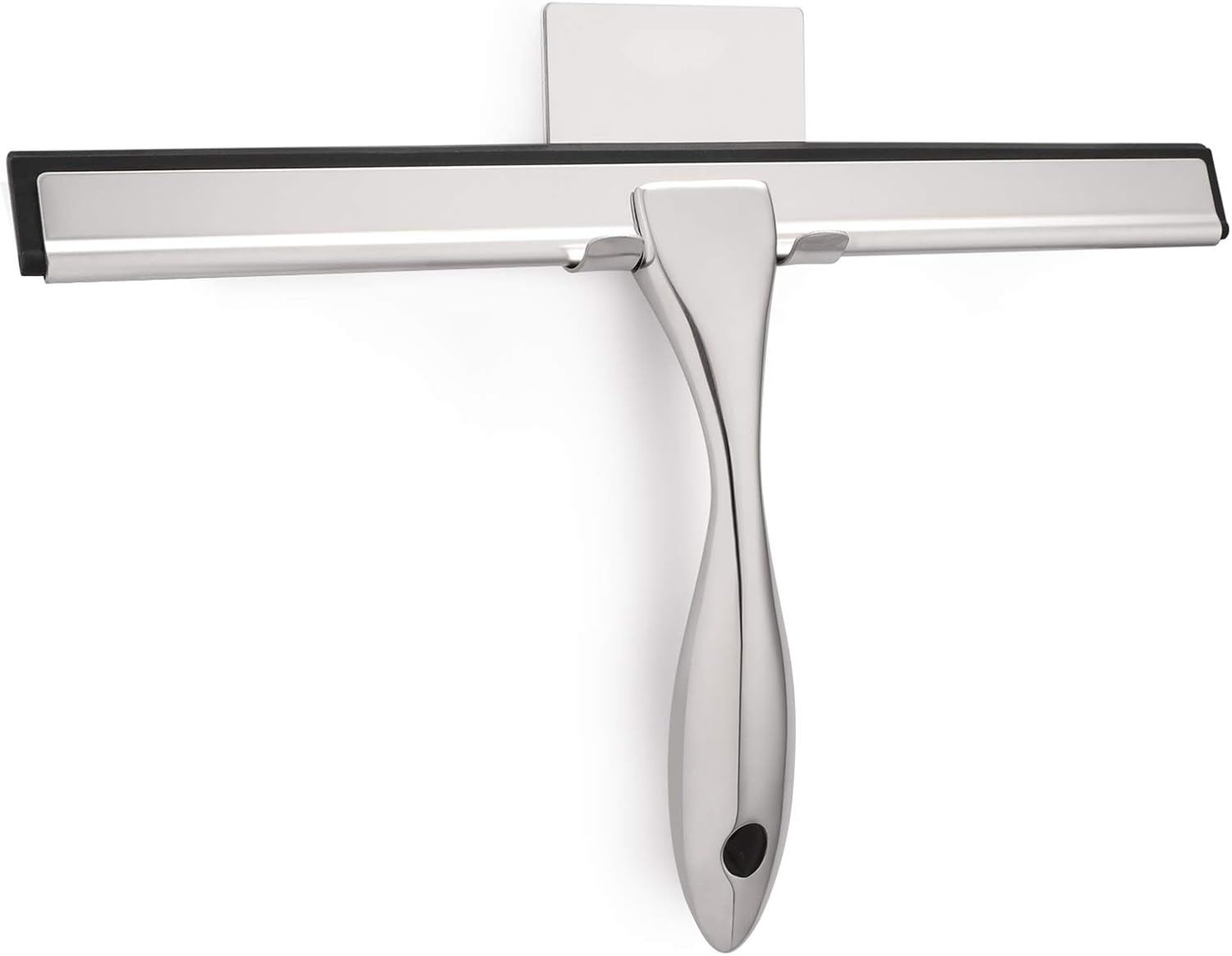 HIWARE All-Purpose Shower Squeegee for Shower Doors, Bathroom, Window and Car Glass - Stainless Steel, 10 Inches