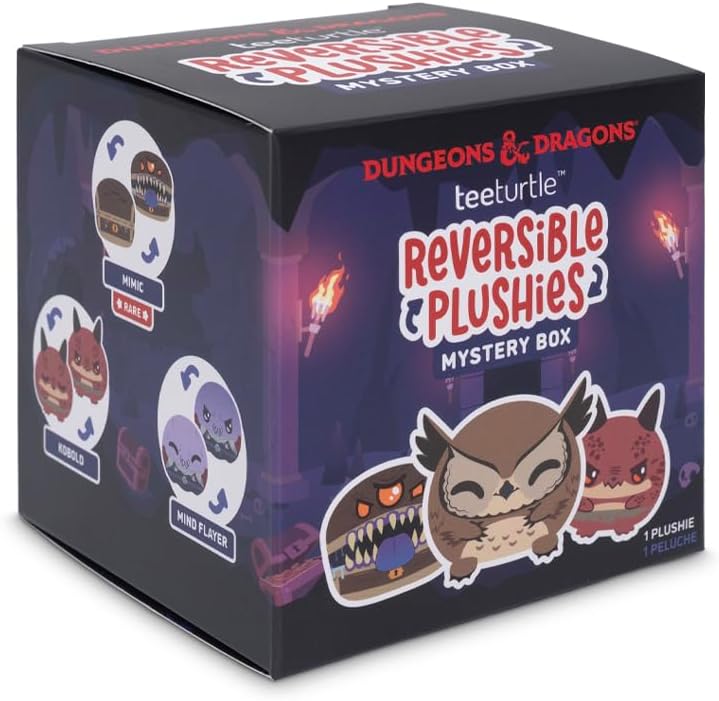 TeeTurtle Dungeons and Dragons 3" Reversible Plush Mystery Box - Cute Kawaii Surprise Stuffed Animal