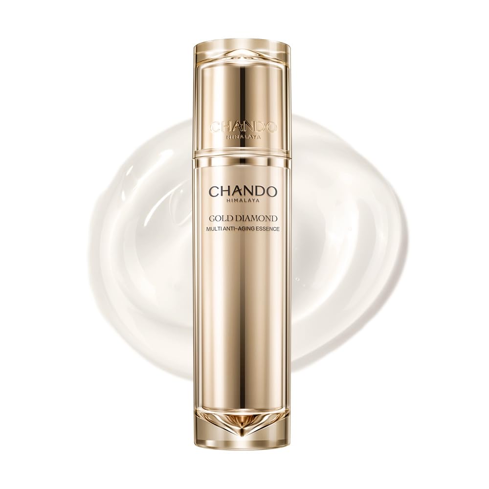 Gold Diamond Multi Anti-aging Serum (50ml/1.69oz) - Moisturizing Facial Essence Serum for Visible Correction of Anti Aging Signs & Wrinkle with Tri-Peptide, Hyaluronic Acid, Panthenol