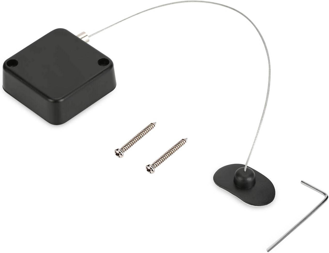 LORADAR Retractable Cable Lock with Double-Sided Adhesive, Remote Control Security Lock, Remote Control Anti-Lost Rope for TV, DVD, Hardware Cable Lock ，No More Searching for The TV Remote