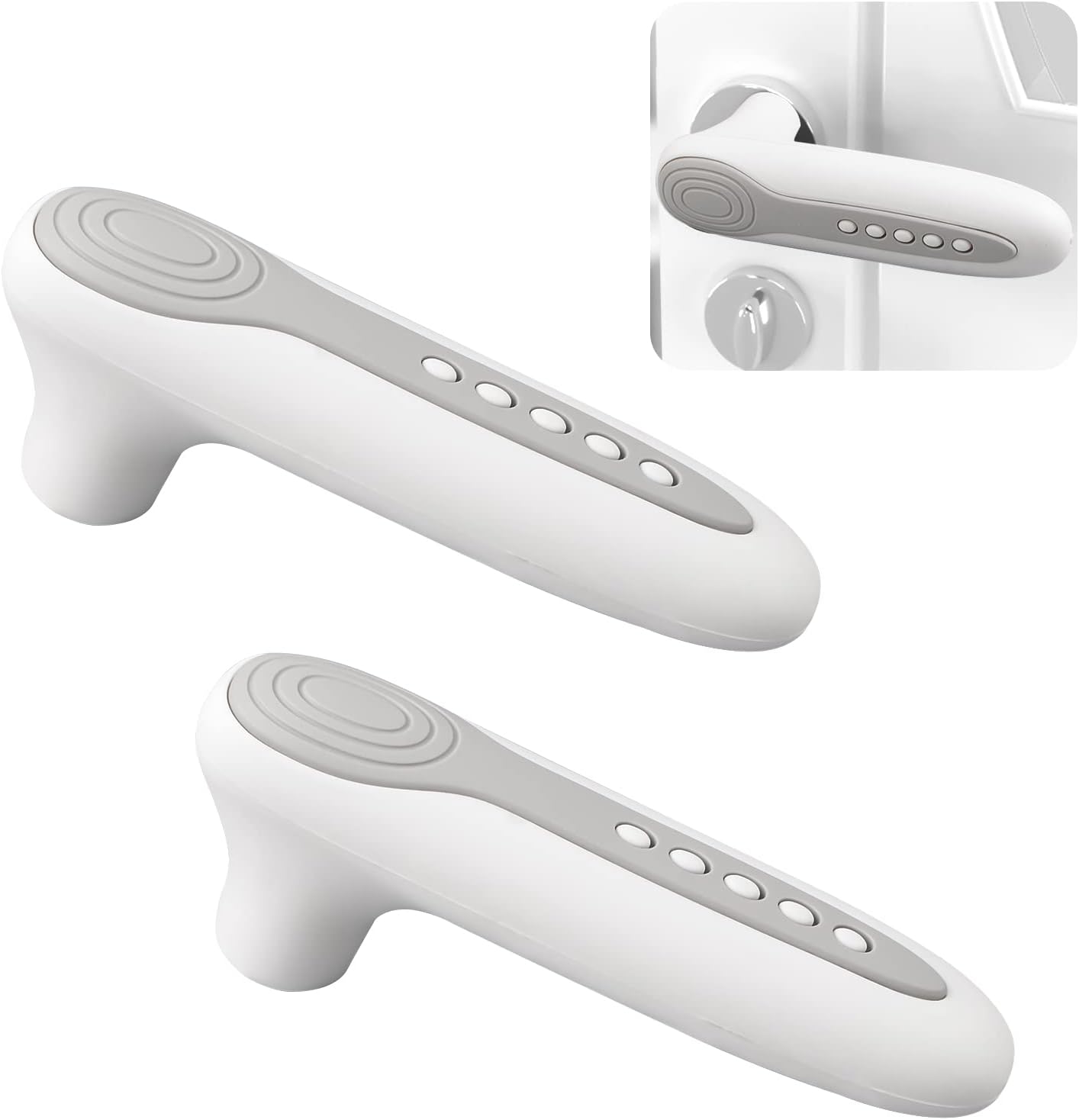 UFURMATE Door Handle Covers, 2Pcs Door Knob Covers Silicone Door Handle Glove Covers Anti-Static Safety Door Knob Protector for Flat Square Door Levers