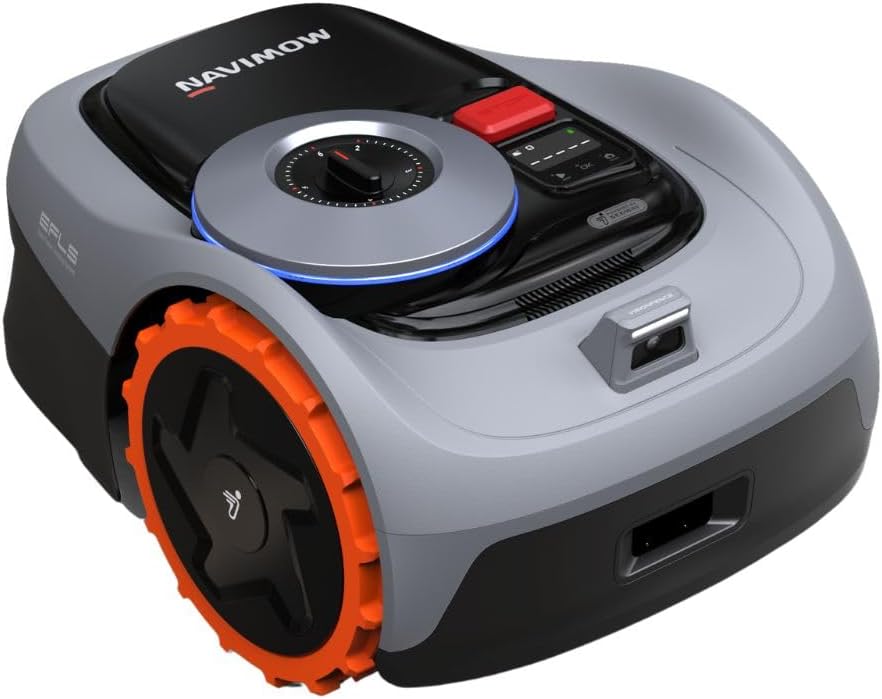 SEGWAY NAVIMOW i105e Robotic Mower | No Perimeter Wires | AI Multi Zone | 150+ Obstacles Avoidance | 58dB Whisper-Quiet | Bluetooth, Wi-Fi & Optional 4G | 60min Run/90min Charge | Anti-Theft, GPS, RTK