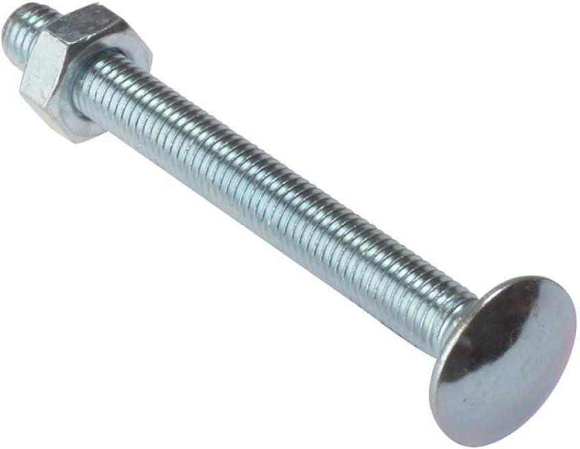 Forgefix CB1075M Carriage Bolt and Nut - Zinc Plated