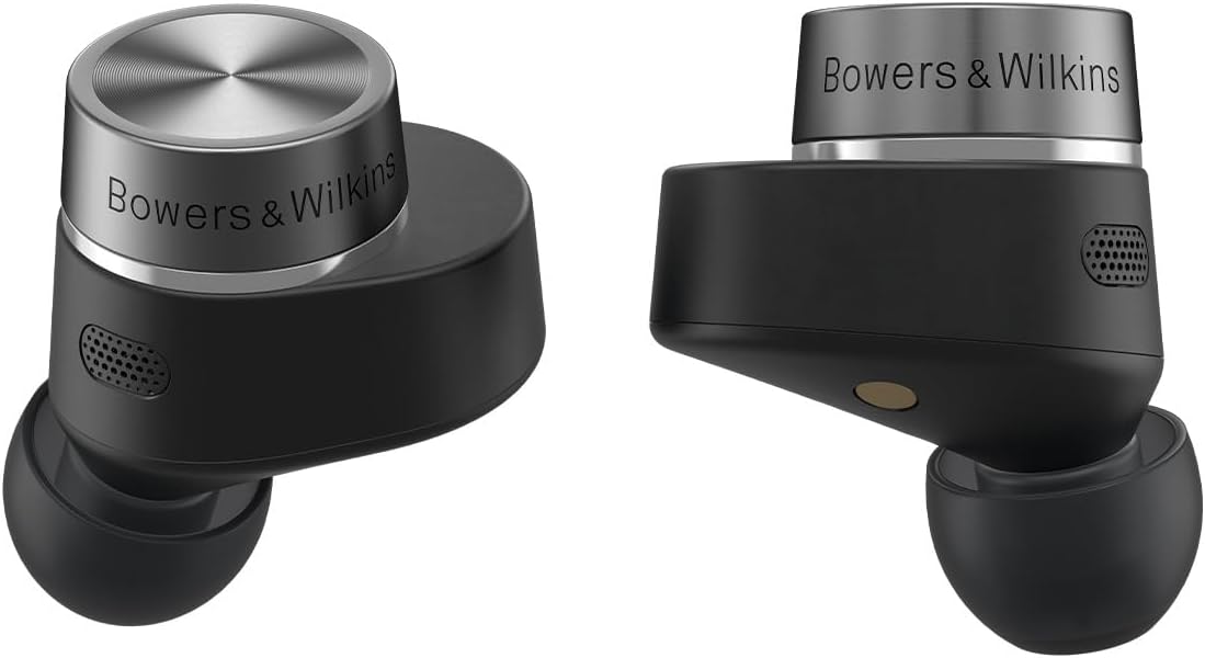 Bowers & Wilkins Pi7 S2 True Wireless Earbuds - Active Noise Cancellation, Qualcomm aptX Technology, Bluetooth, Crystal-Clear Calls, Wireless & 15-Minute Quick Charging, Satin Black