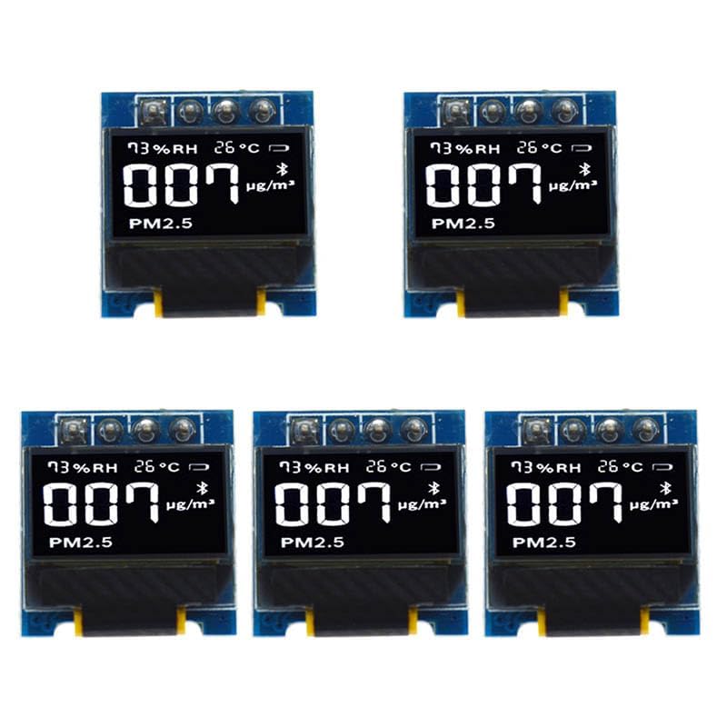5PCS 0.49 inch OLED LCD Screen 4-pin Module 64x32 Serial Port Driver SSD1315 White Light